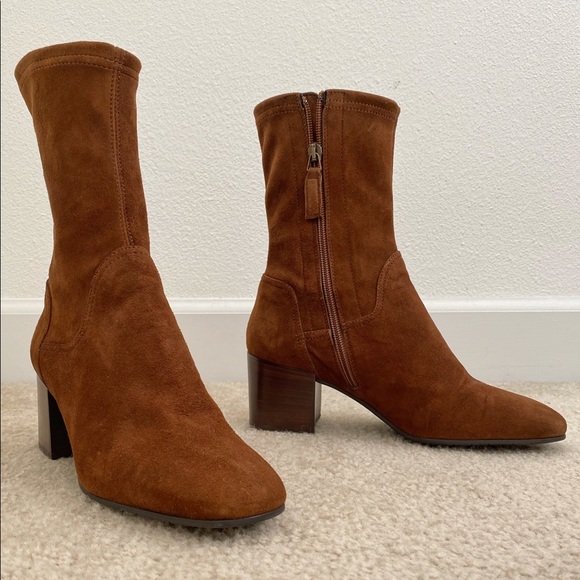 aquatalia brown suede boots